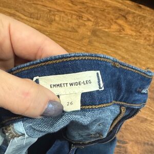 Madewell Emmett Wide-Leg Blue Jeans